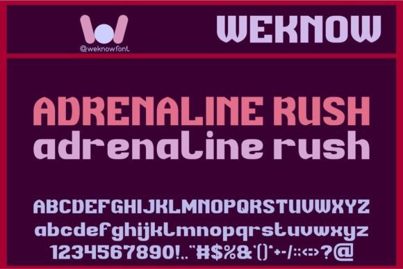 Adrenaline Rush: A Bold Sans Serif for Modern Design