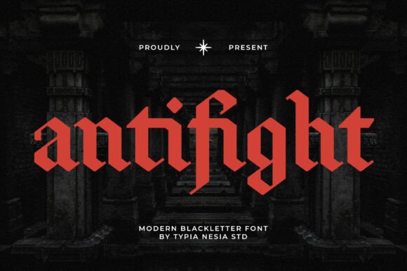 Antifight: A Modern Gothic Blackletter Font for Bold Designs