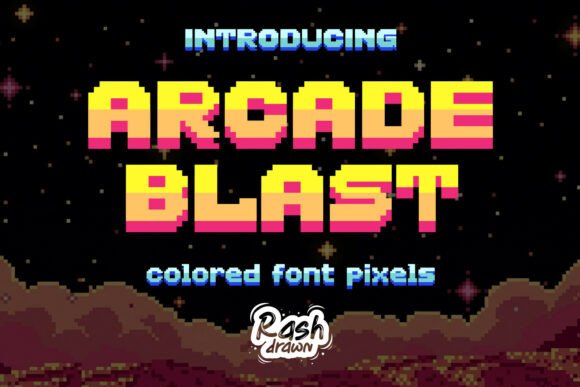 Arcade Blast: Retro Pixel Color Font for Vibrant Designs