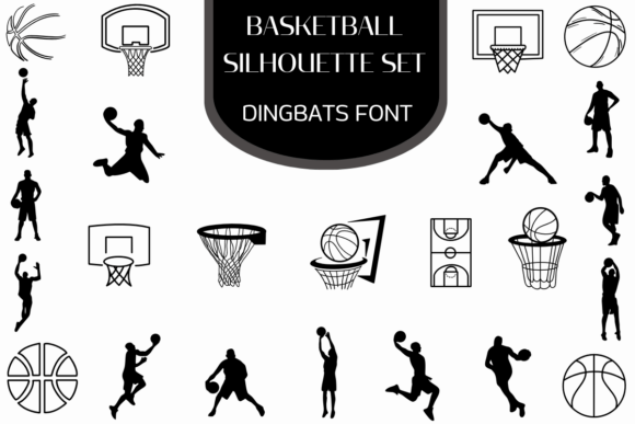 Basketball Silhouette Set: Dynamic Icons for Sports Design