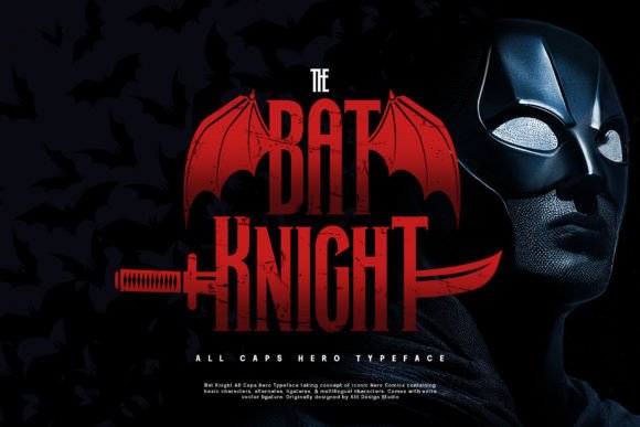 Bat Knight Typeface: Bold Heroic Font Design