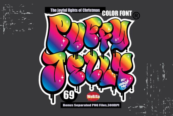Explode with Color Using Puffy Jelly Font