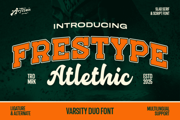 Frestype Atlethic Duo: Your New Varsity MVP Font