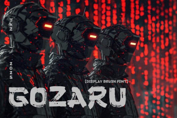 Gozaru: A Bold Hand-Drawn Brush Typeface