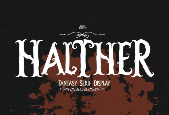 Halther: Unveiling a Bold Gothic Display Serif