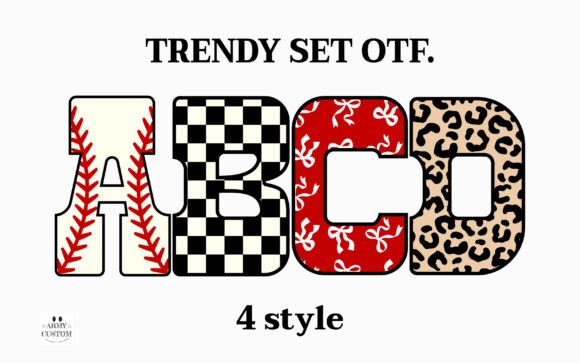 Trendy Set: Bold Baseball Font for Creative Designs